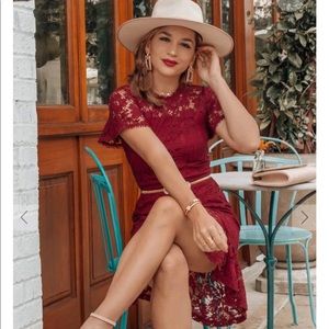 Red lace dress - Divine Avenue Australia